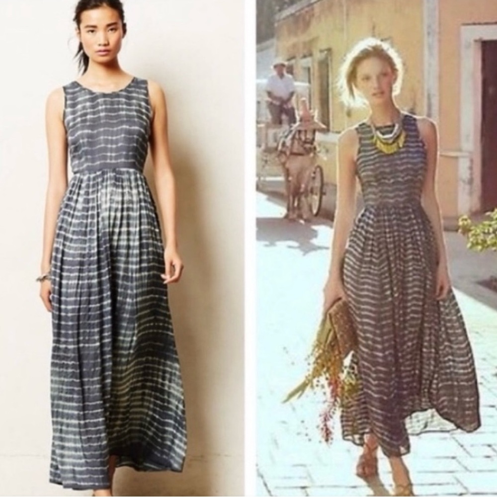 Anthropologie Neuw Tie Dye Maxi Dress